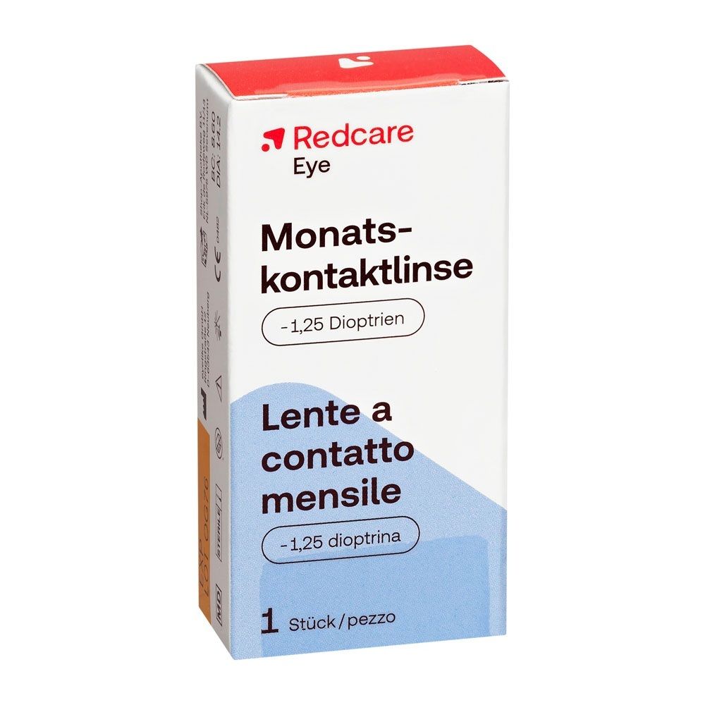 Emballage d'une lentille de contact mensuelle, -1,25 dioptries, 1 pièce.