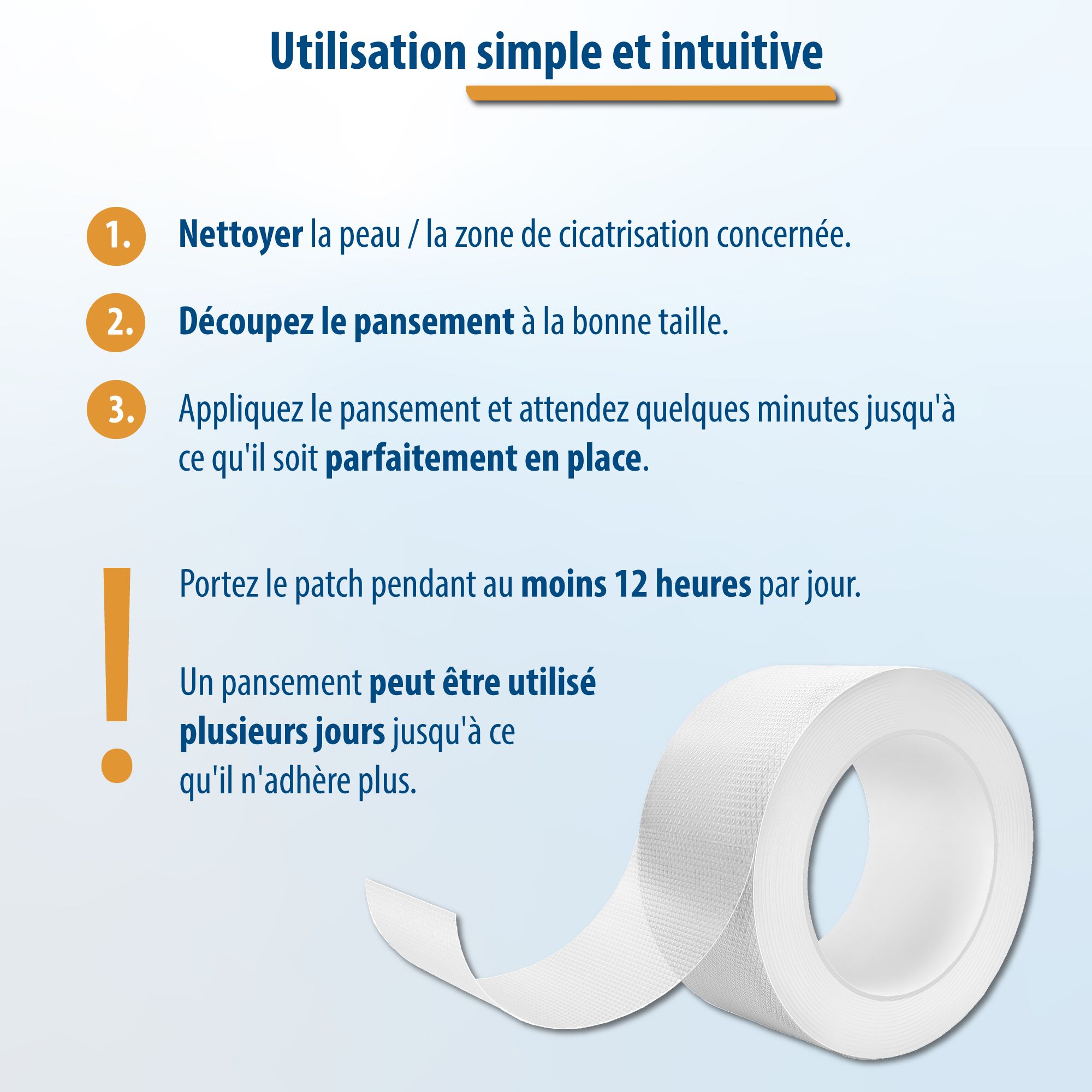 EVOLSIN® Pansement cicatrisant transparent - pour tous types de cicatrices