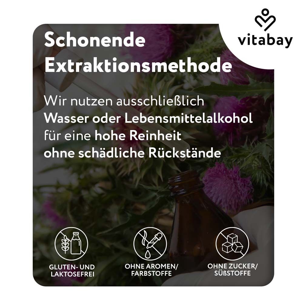 Méthode d'extraction douce. "Sans gluten ni lactose". Sans arômes/colorants, sans sucre/substances.