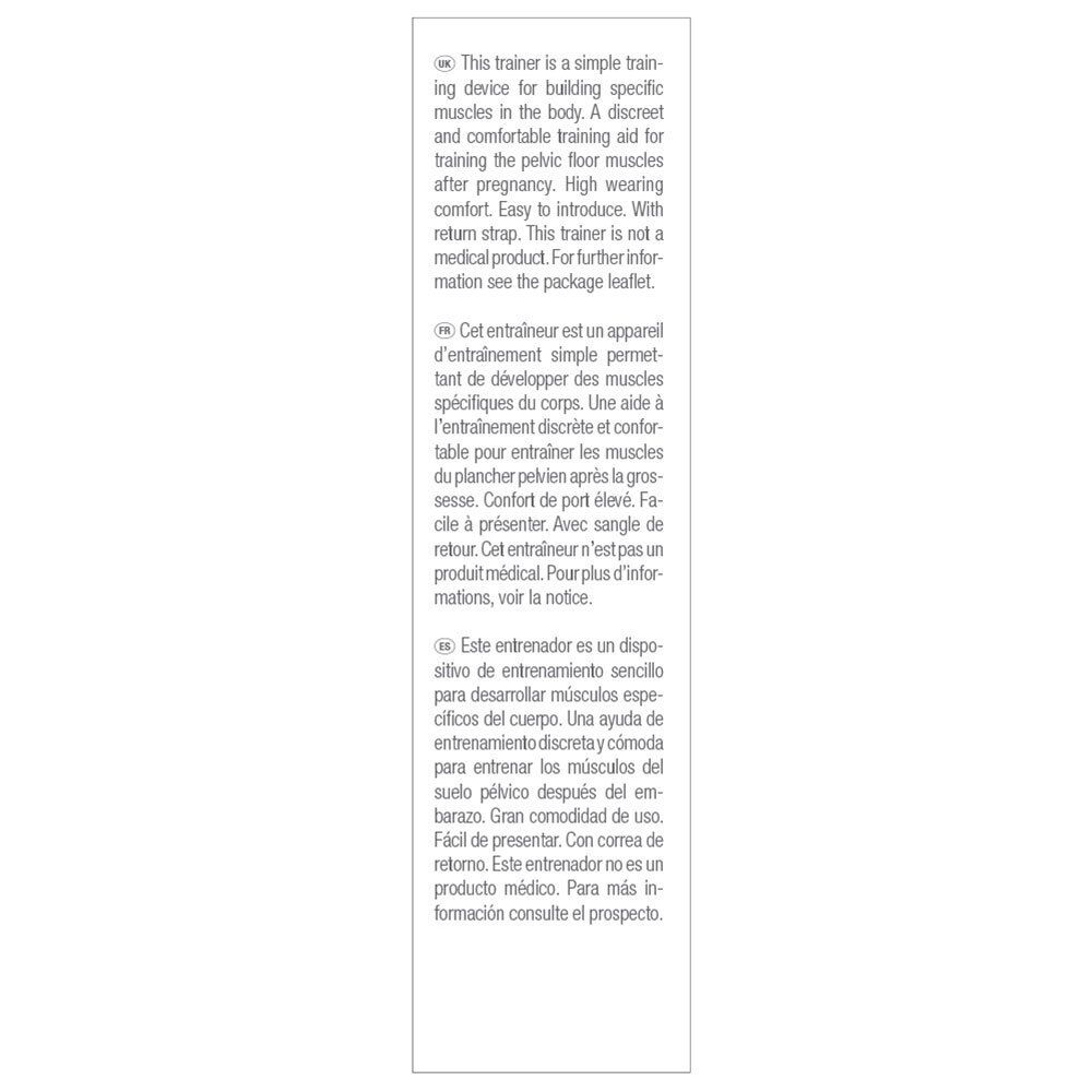 Texte sur fond blanc. Informations sur le produit et son utilisation en anglais et en espagnol.