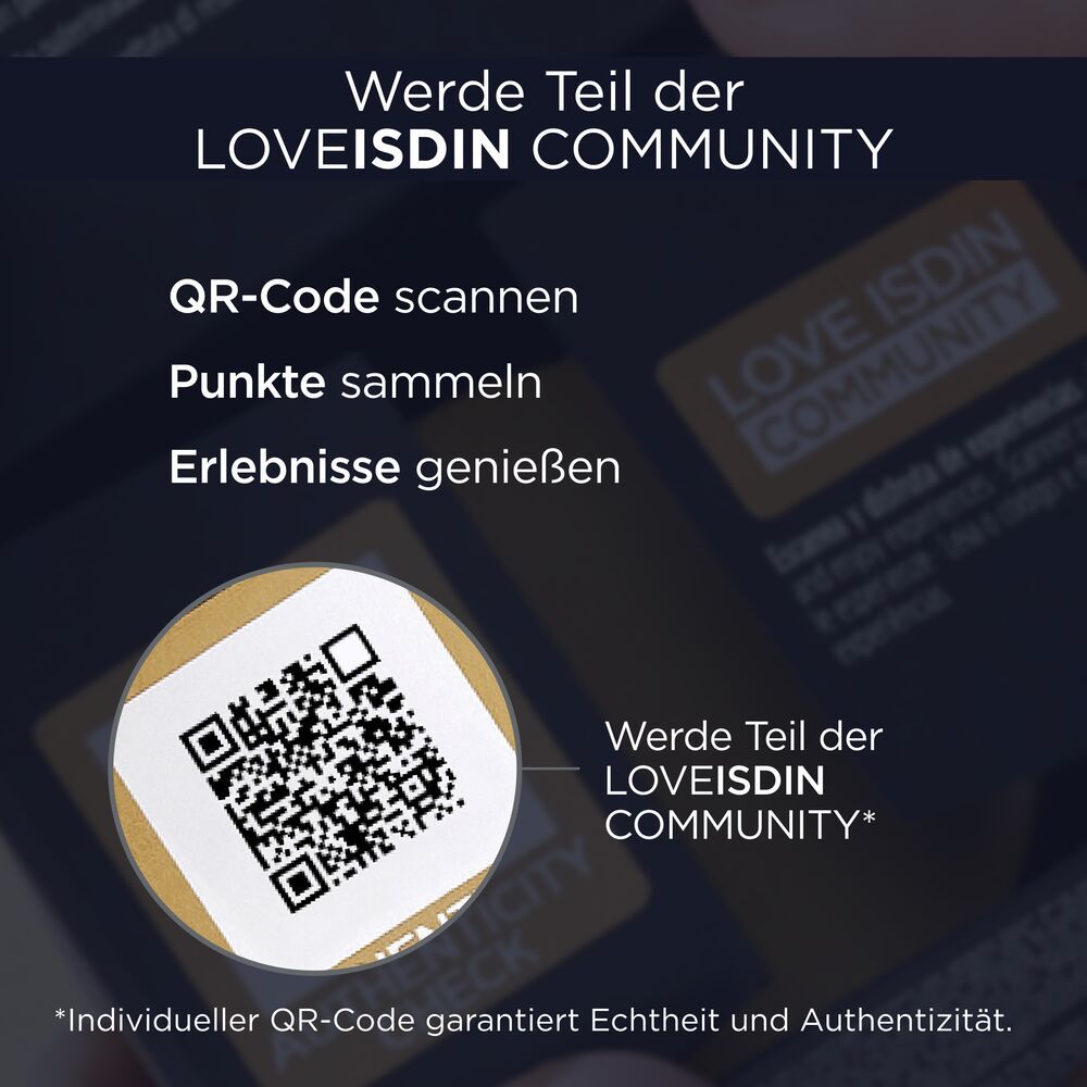 Code QR et texte pour la communauté LOVEISDIN. Code QR à scanner.