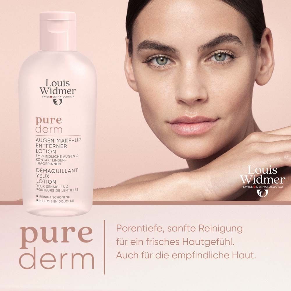 Femme avec visage. À côté : flacon de produit. Texte : Nettoyage doux en profondeur pour une peau fraîche.