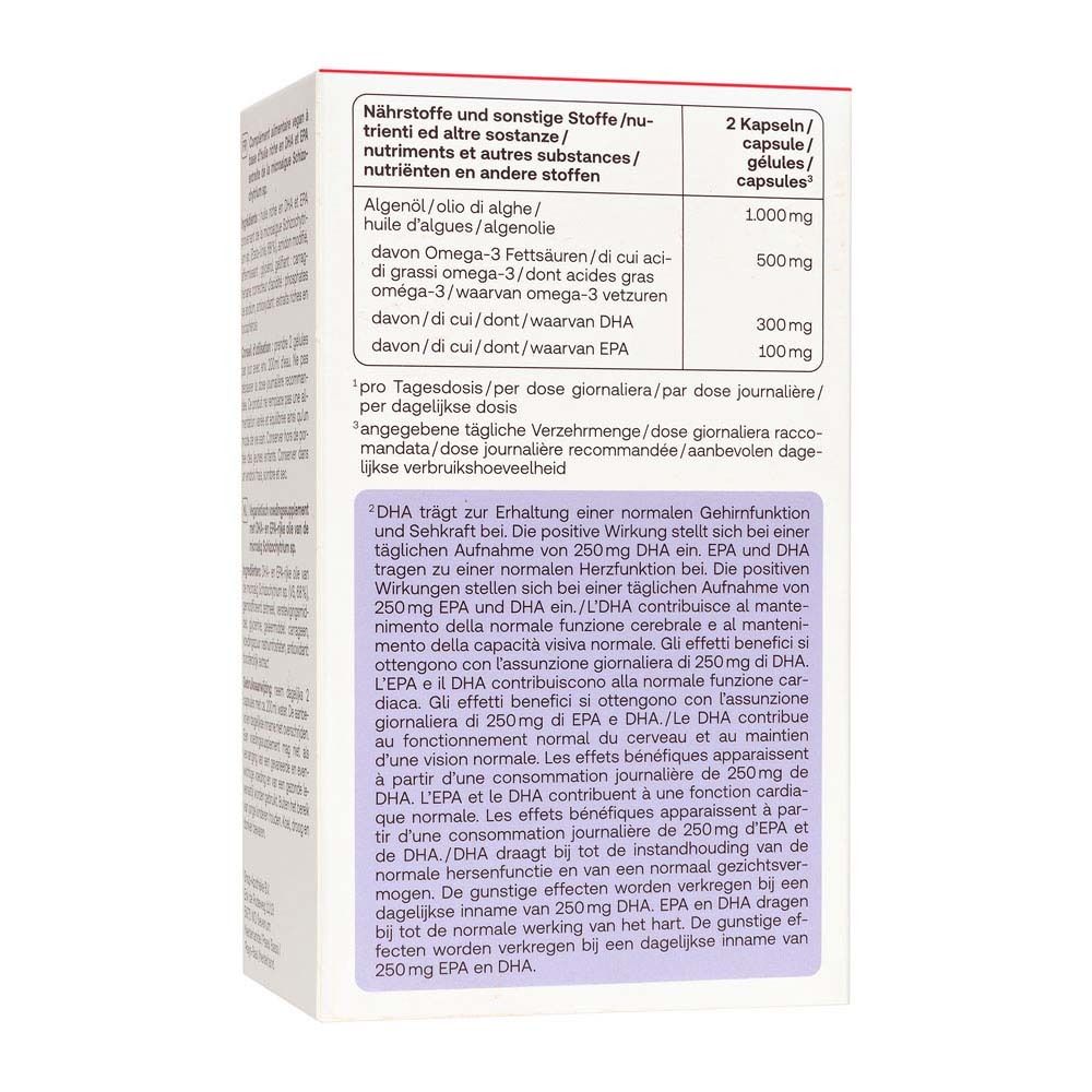 Dos de la boîte avec informations nutritionnelles et informations en plusieurs langues.