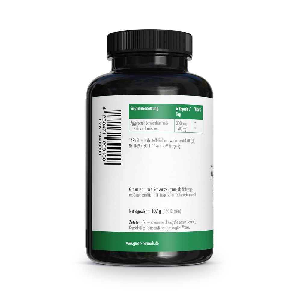 Dos du pot : Liste des ingrédients, informations nutritionnelles, 180 gélules.