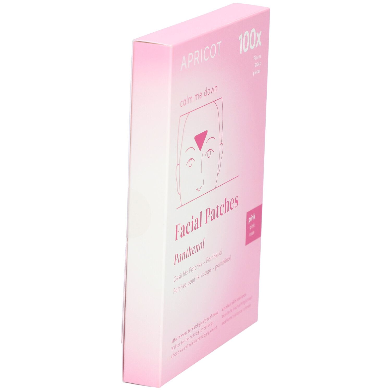 APRICOT Facial Patches Panthénol, 100 pièces, rose.