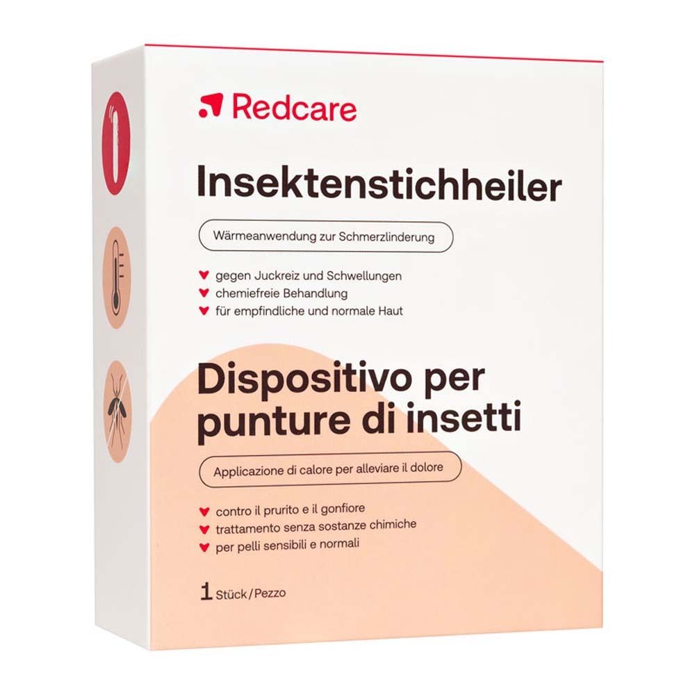 Emballage du Redcare Insektenstichheiler. Texte en allemand et italien. 1 pièce.