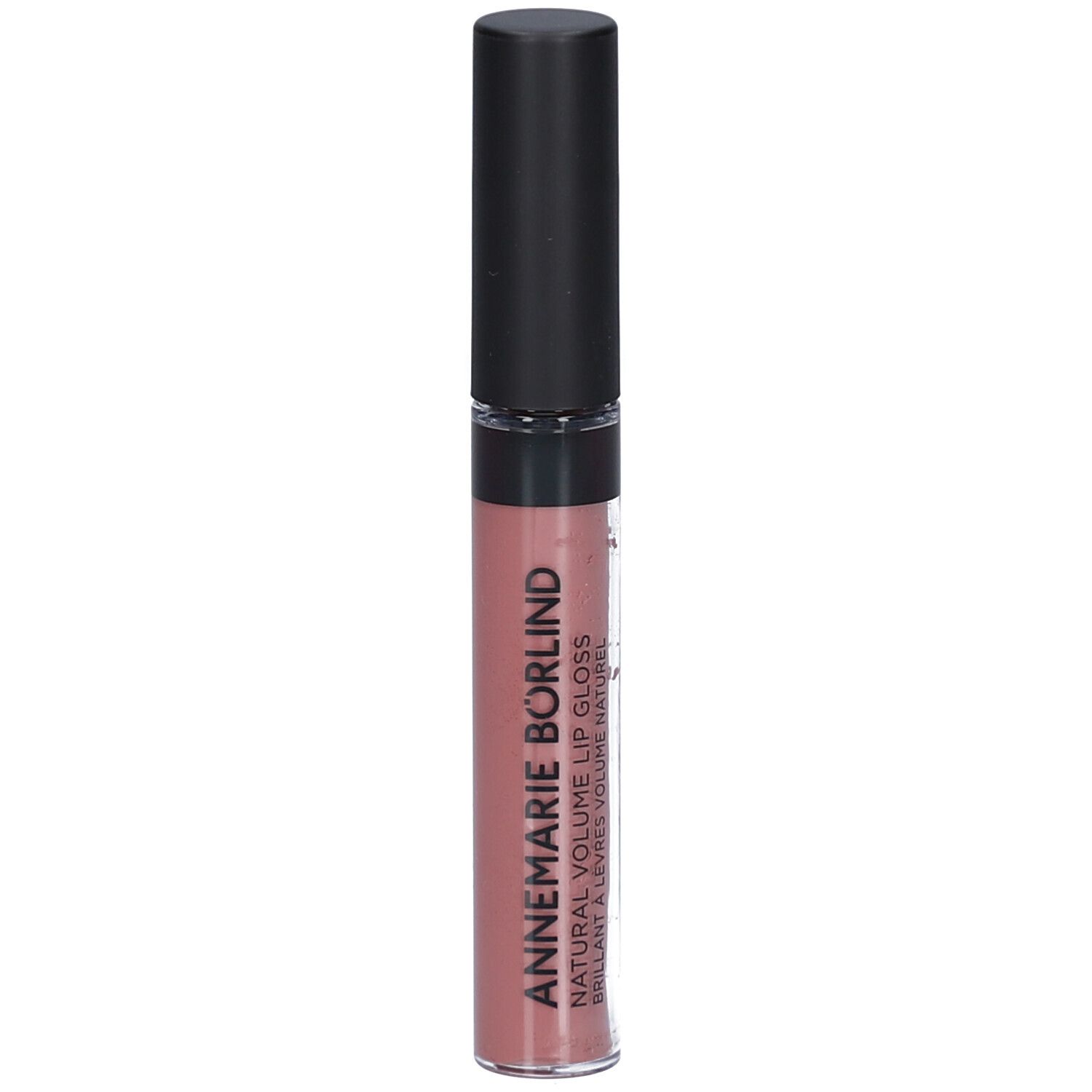 Gloss à lèvres avec bouchon noir. Couleur: Nude. Inscription: ANNEMARIE BÖRLIND. Gloss volumateur.