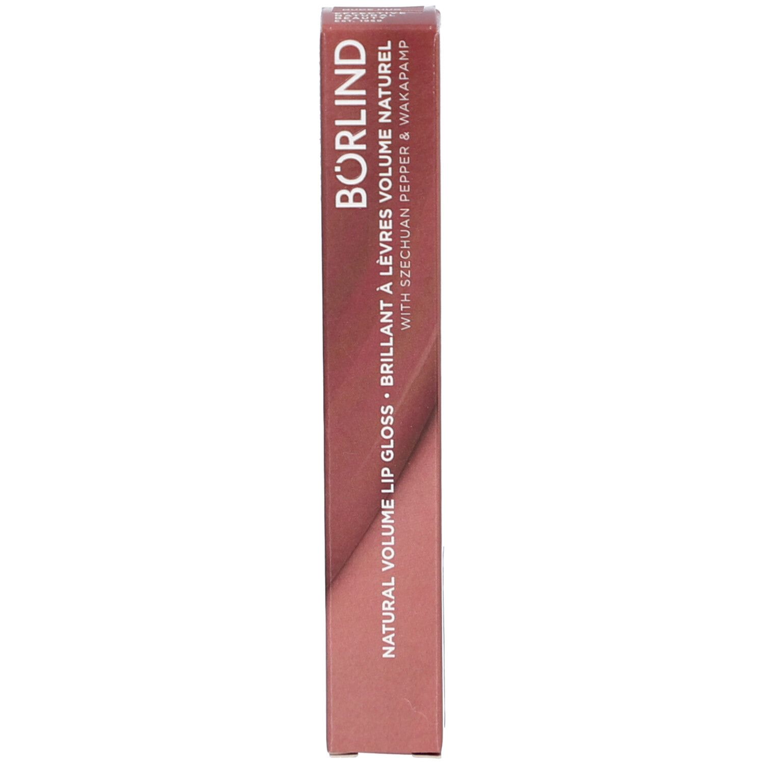 Emballage pour gloss à lèvres. Inscription: ANNEMARIE BÖRLIND. Gloss volumateur. Couleur: Nude.