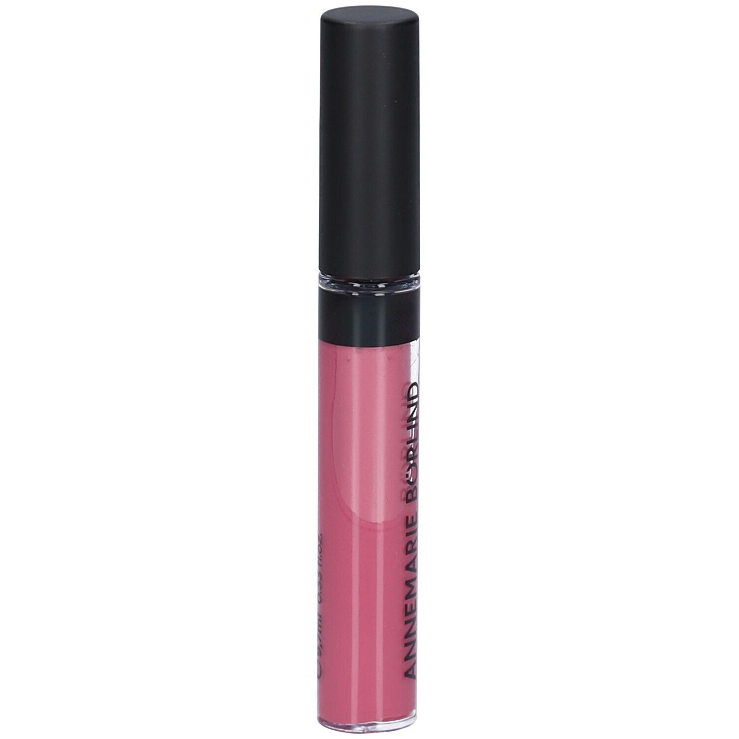 Gloss à lèvres avec bouchon noir. Couleur: Snuggle Berry. Inscription: ANNEMARIE BÖRLIND NATURAL VOLUME LIP GLOSS.