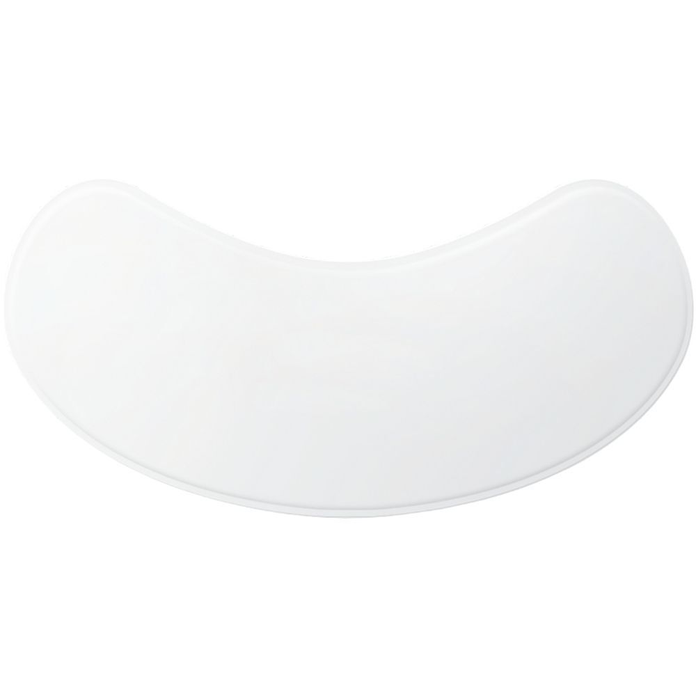 Patch de cou blanc en forme de croissant. Produit sans emballage. Surface lisse.
