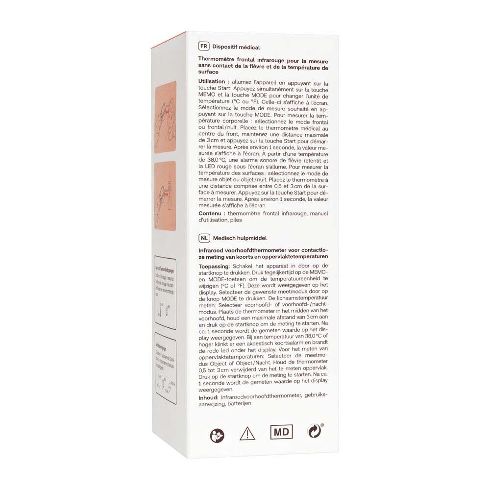 Emballage avec nom et description du produit. Texte en français et néerlandais. 1 pièce.