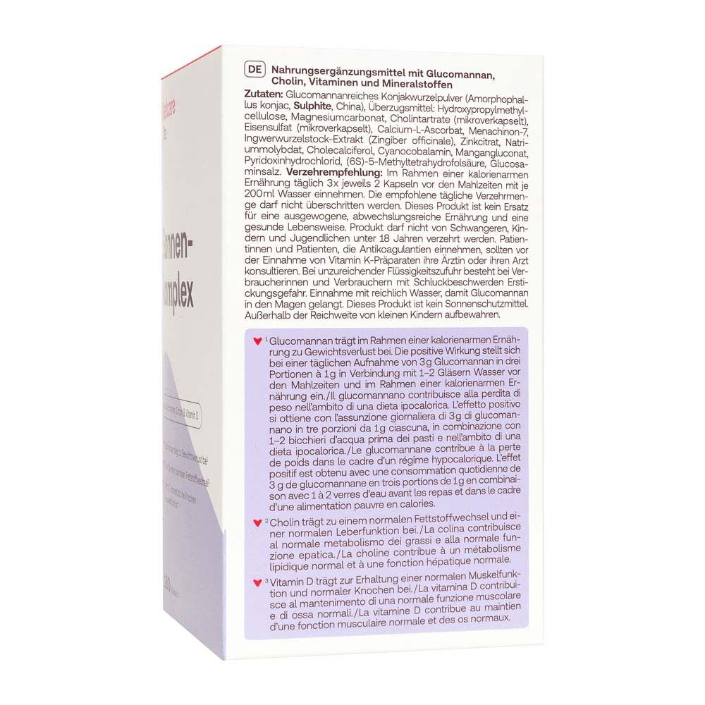 Dos de la boîte avec ingrédients et conseils d'utilisation pour 'Sonnenkomplex'.