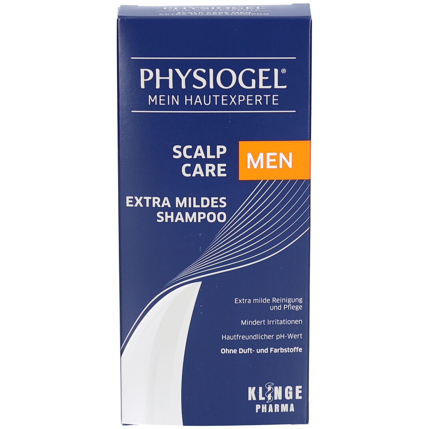 Emballage Physiogel Scalp Care Men Shampooing Extra Doux. Pour cuir chevelu sensible.