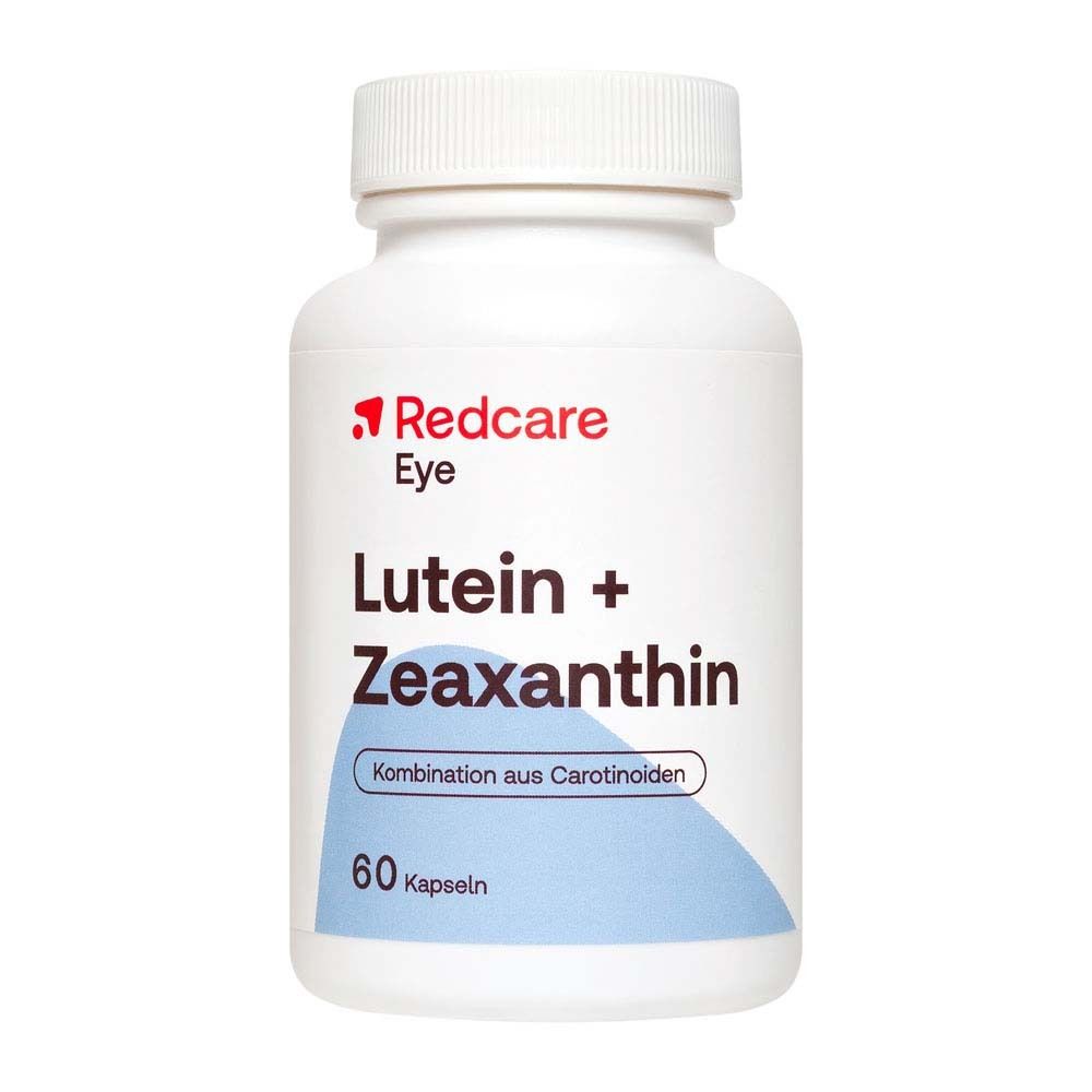 Flacon blanc Redcare Eye Lutein + Zeaxanthin. 60 gélules.
