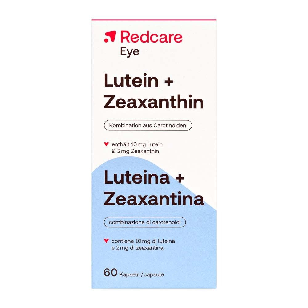Boîte Redcare Eye Lutein + Zeaxanthin. 60 gélules.