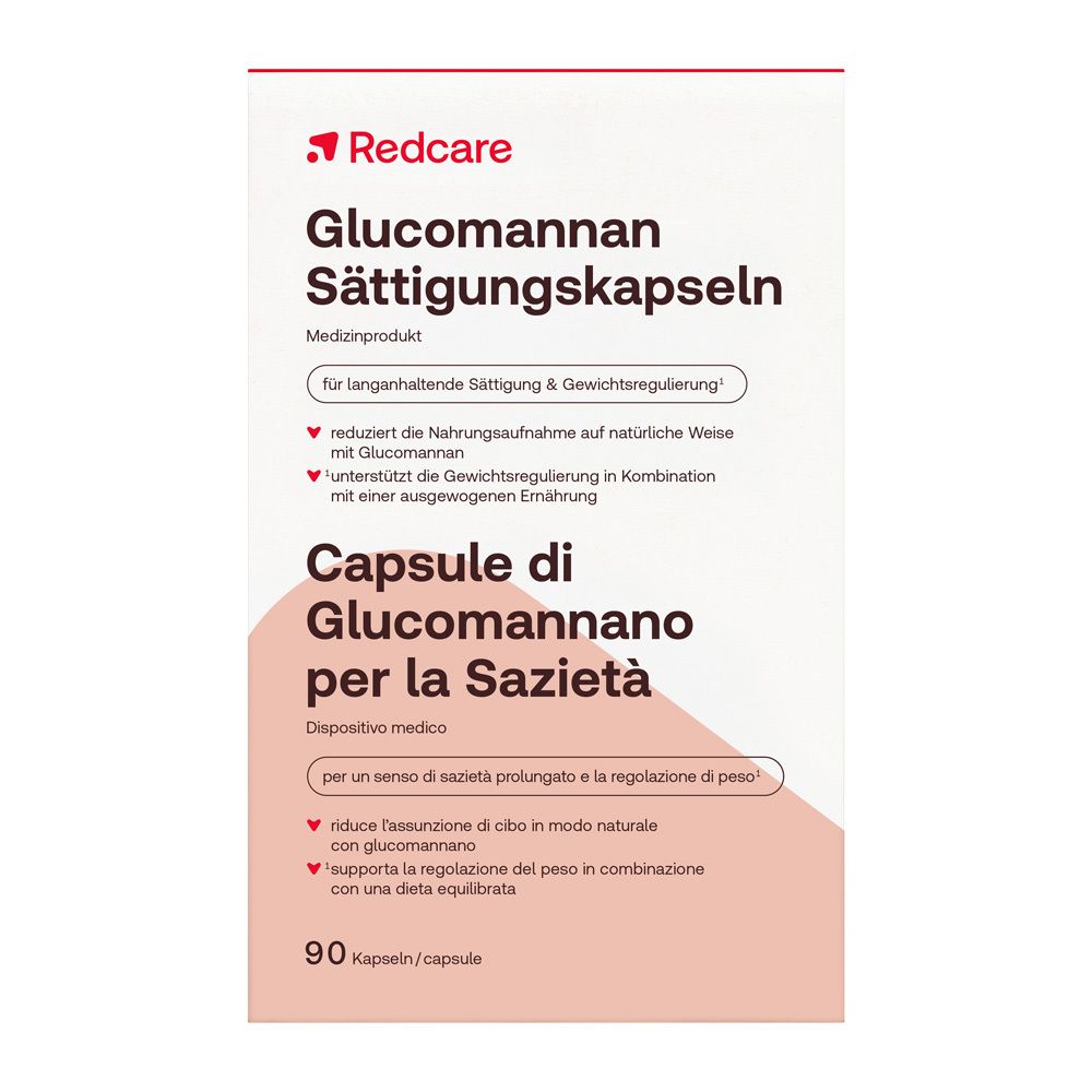 Boîte de 90 gélules Redcare Glucomannan Coupe-Faim.