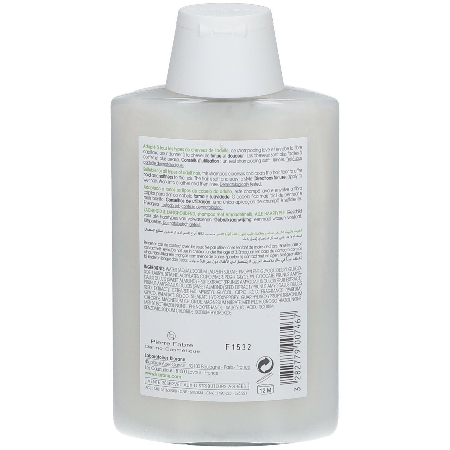 KLORANE Shampooing au lait d'Amande