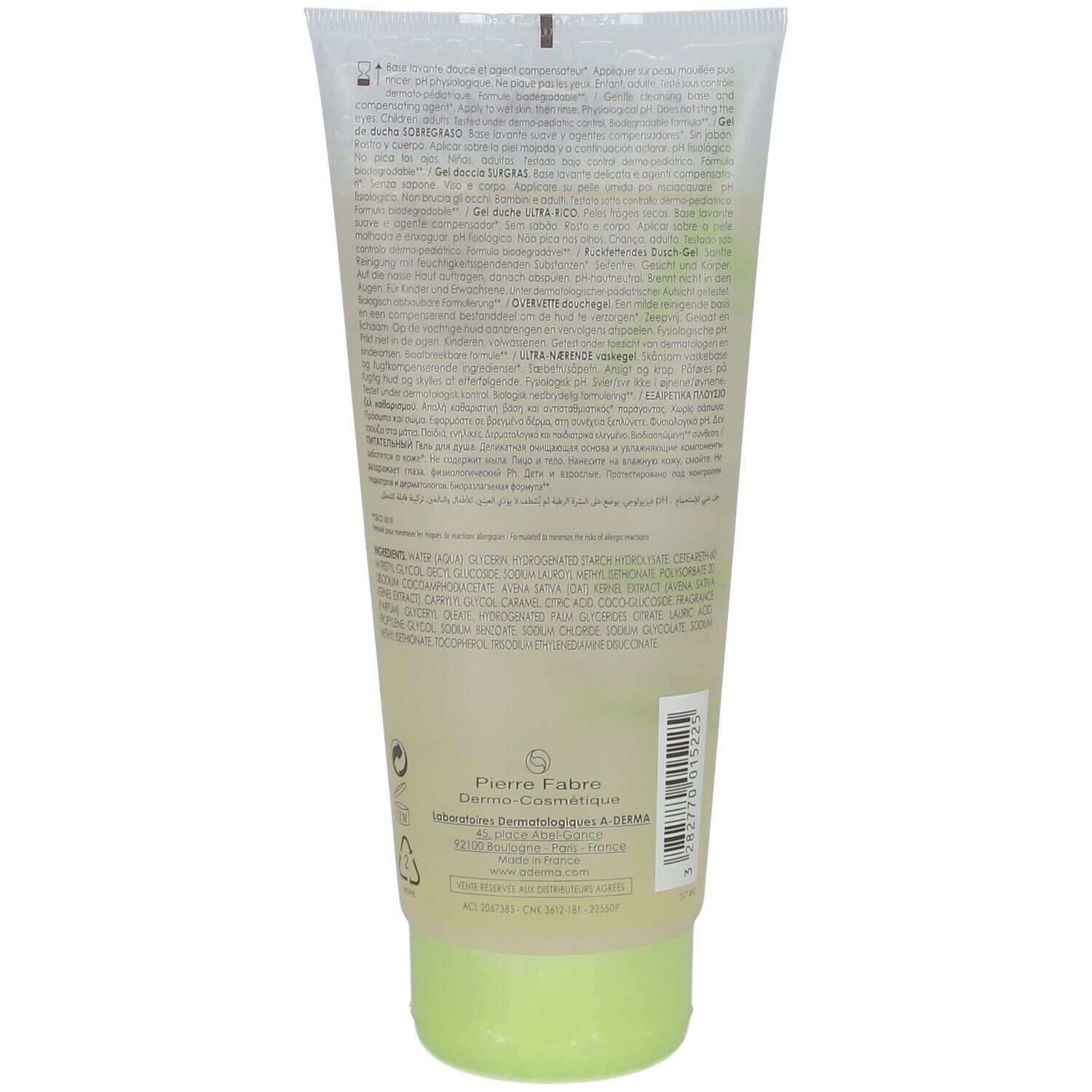 A-DERMA Avoine Rhealba Gel douche surgras