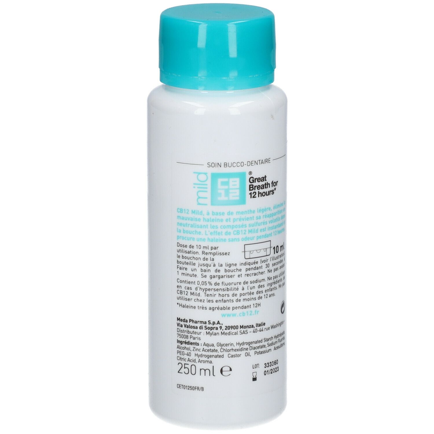 CB 12 mild bain de bouche menthe légère effet 12h