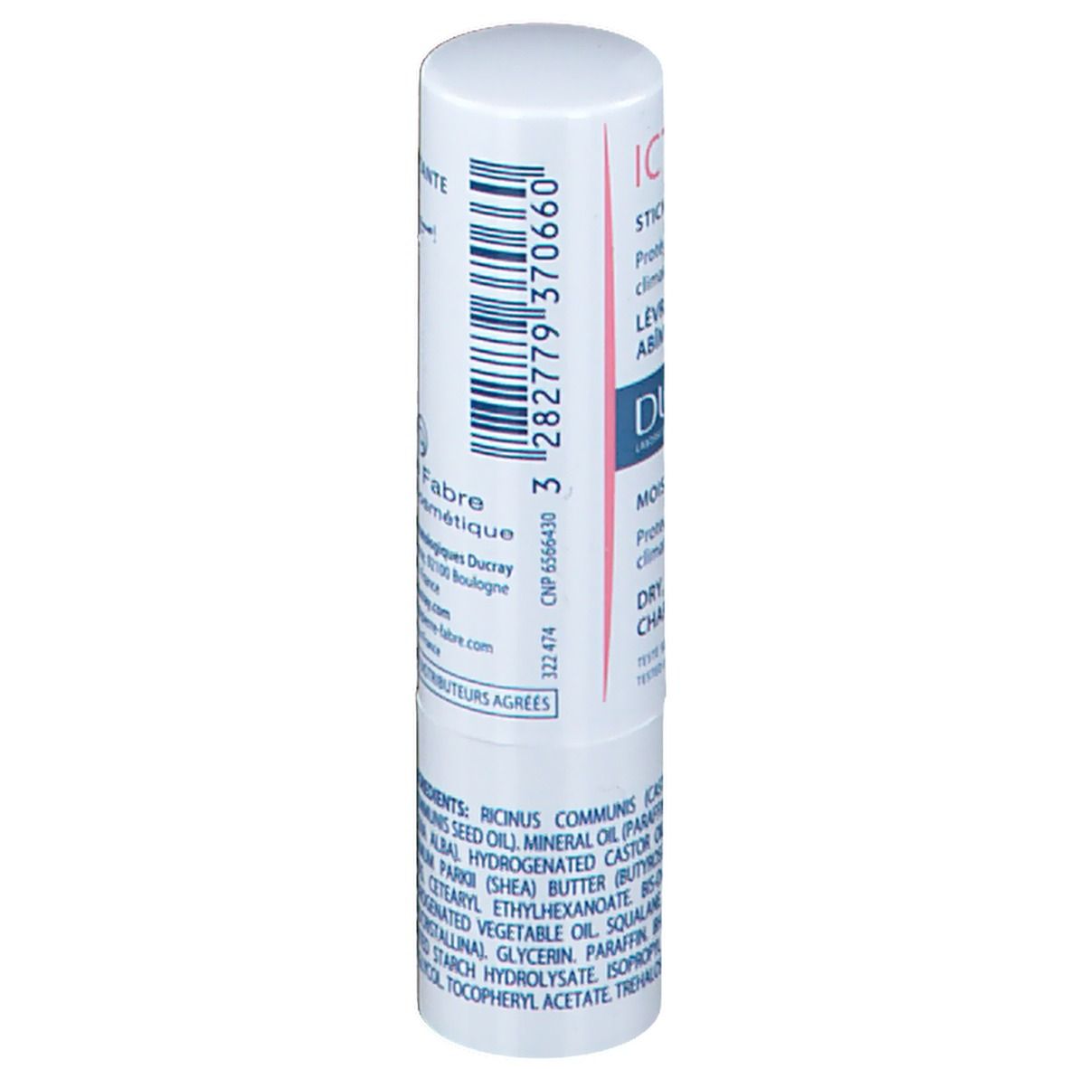Dos du stick Ducray Ictyane. Informations sur les ingrédients et le fabricant. 3g.