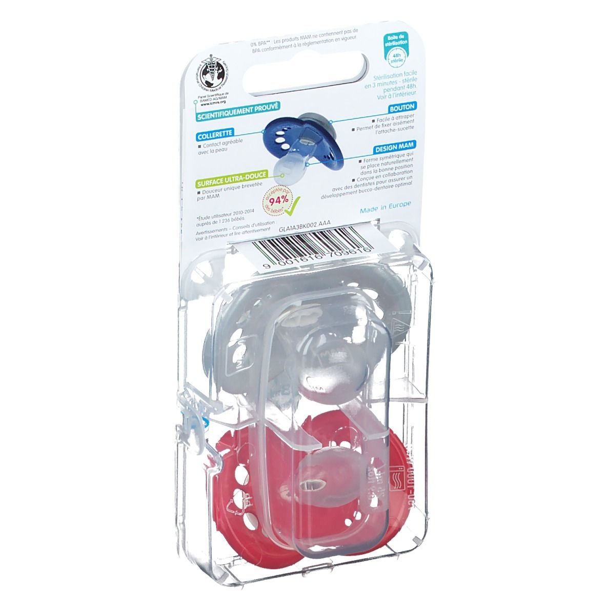 MAM Sucette anatomique - Silicone +18 mois (Couleur non sélectionnable)
