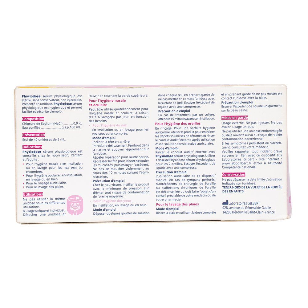 Physiodose Sérum physiologique stérile