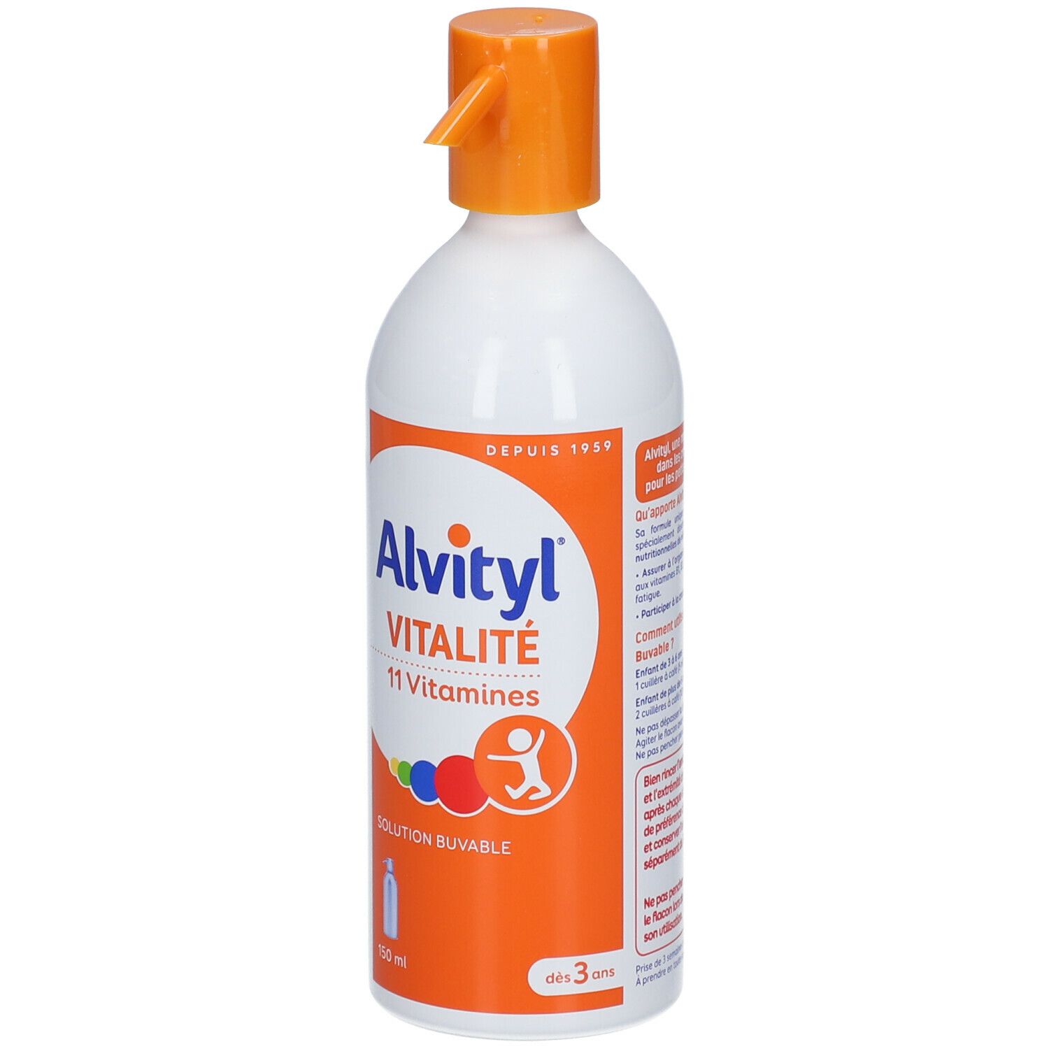 Alvityl® Vitalité Solution Buvable Multivitaminée 150 Ml Redcare