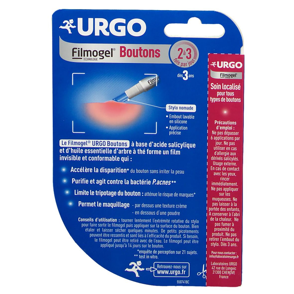 Urgo Filmogel bouton visage stylo