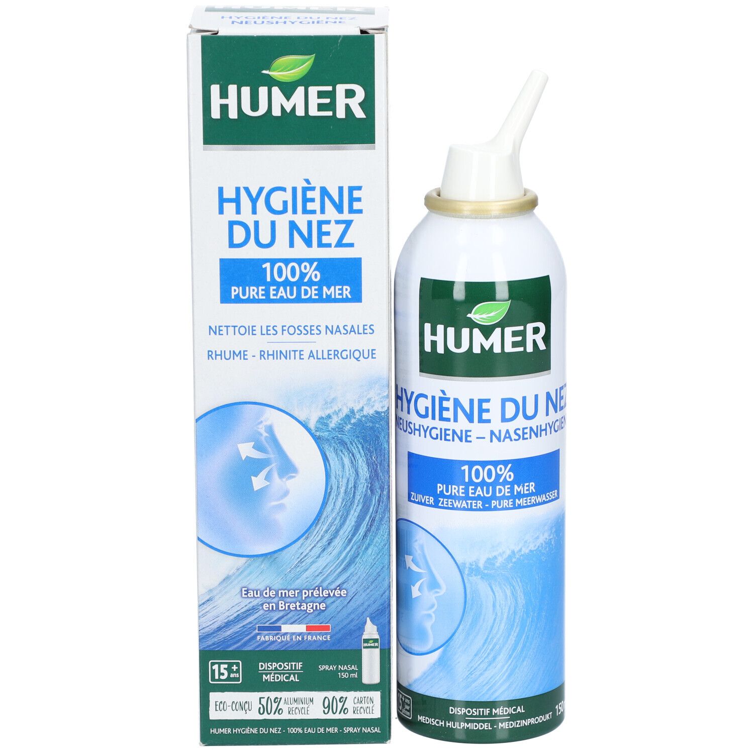 HUMER HYGIENE NEZ ADULTE 150 ML - Hygiène du nez - Pharmacie de Steinfort