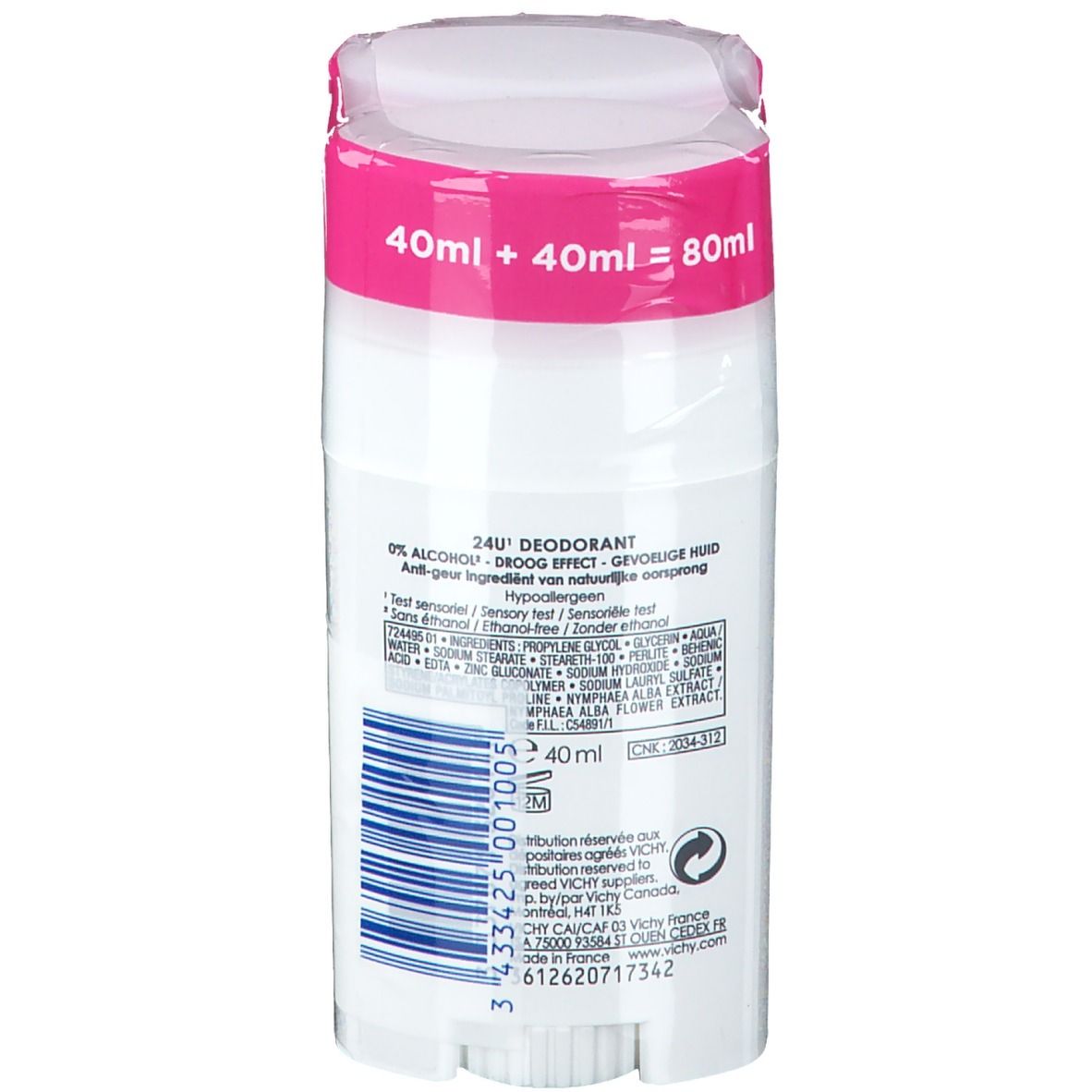 VICHY Déodorant sans sels d'aluminium peaux sensibles