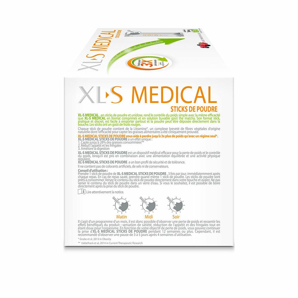 XLS Medical Réducteur de Graisses Aide à la Perte de Poids 90 Sticks