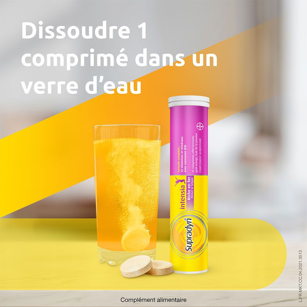 Supradyn Intensia  Multivitamines et Minéraux  aide à réduire la fatigue