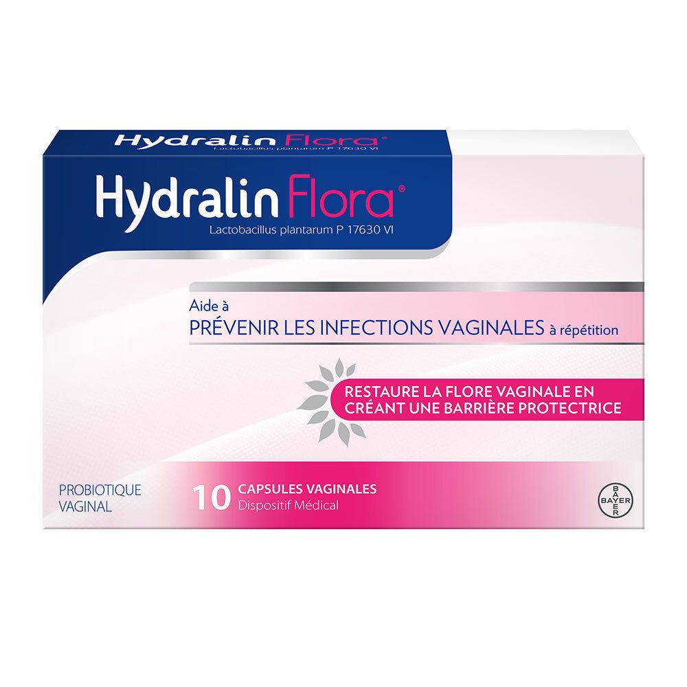 Hydralin Flora probiotique 10 capsules Vaginales