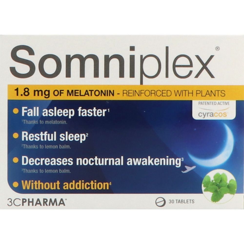 Somniplex 1,8 mg de Mélatonine Renforcé avec des Plantes