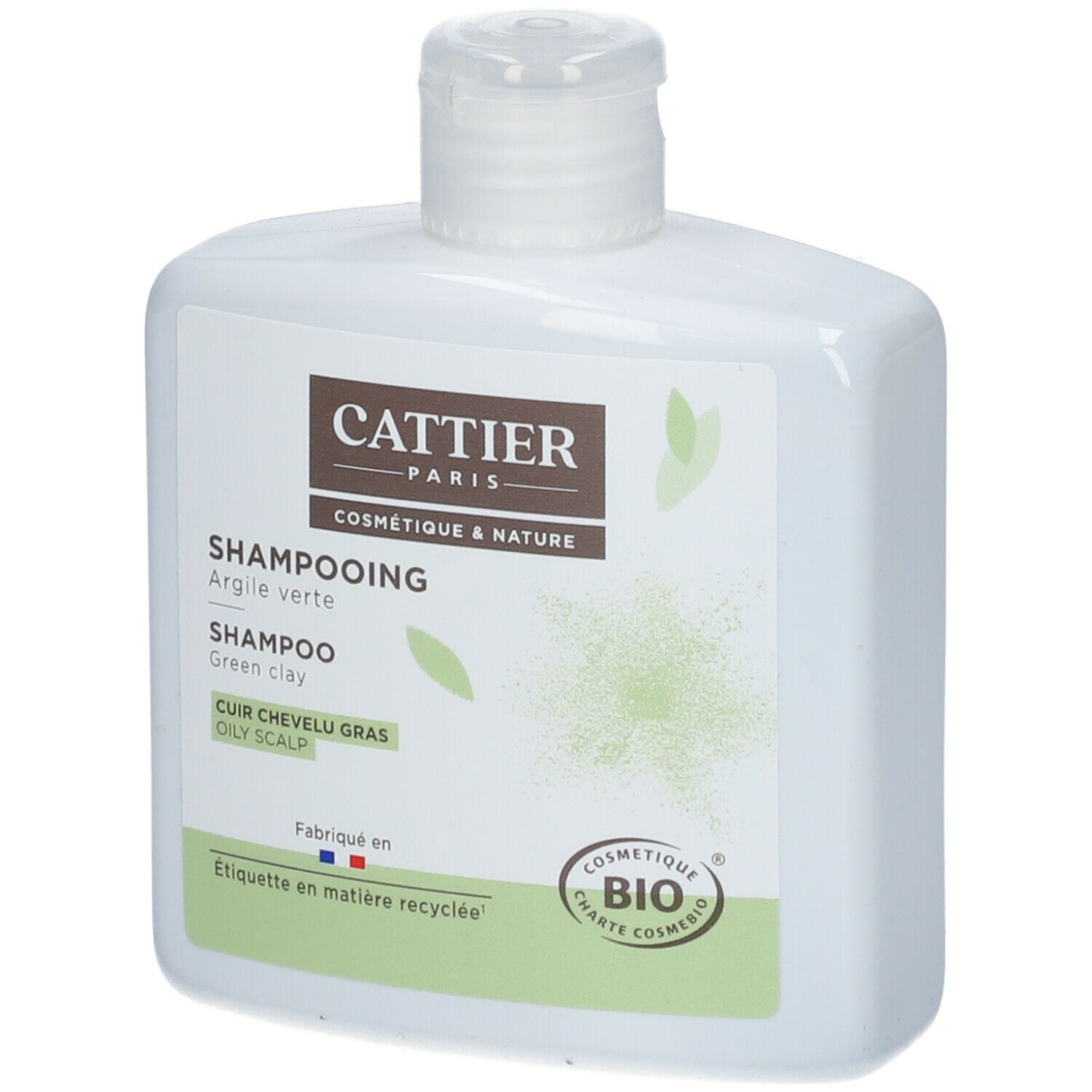 Cattier shampoing argile verte bio cuir chevelu gras
