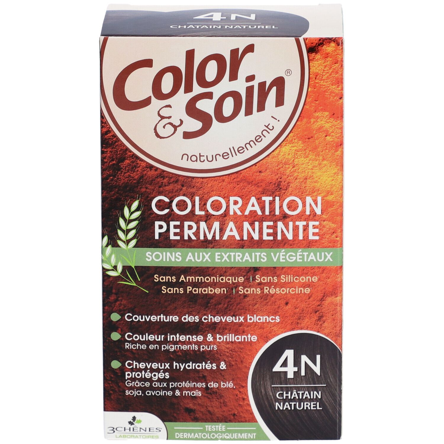 Les 3 Chênes Color & Soin 4N châtain naturel