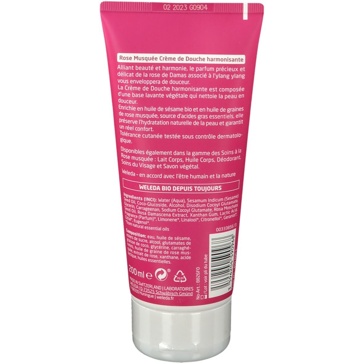 Weleda crème de douche à la rose