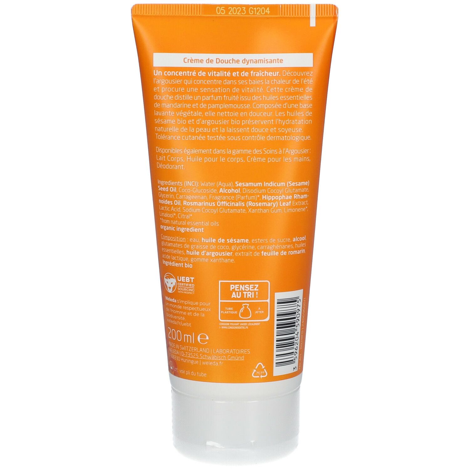 Weleda crème de douche à l'argousier