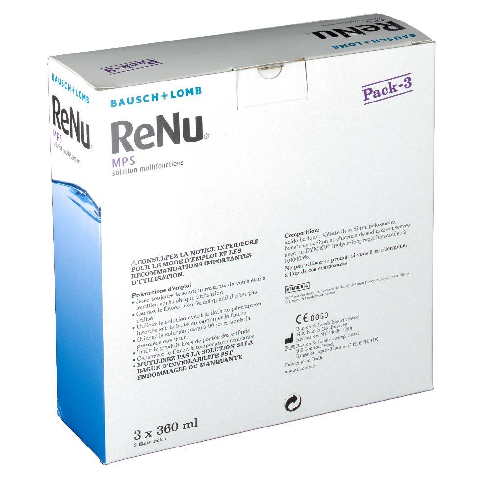 ReNu MPS Solution Multifonctions Pour Lentilles de Contact Souples Pack de 2