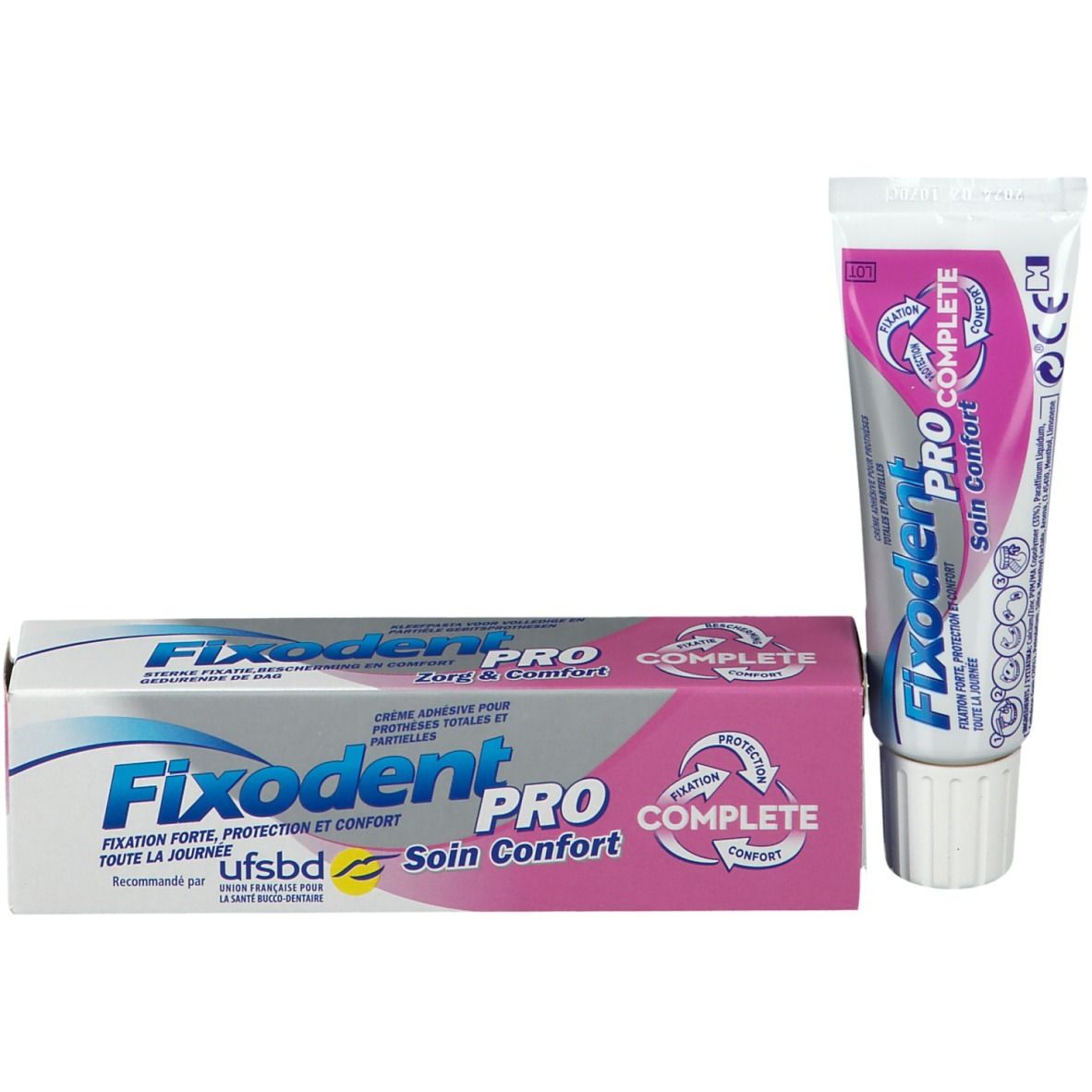Fixodent Pro Complete Soin Confort Crème Adhésive Pour Prothèses Dentaires