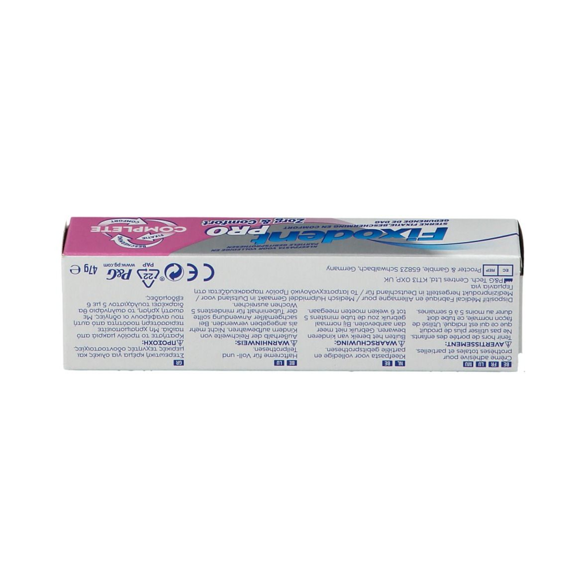 Fixodent Pro Complete Soin Confort Crème Adhésive Pour Prothèses Dentaires