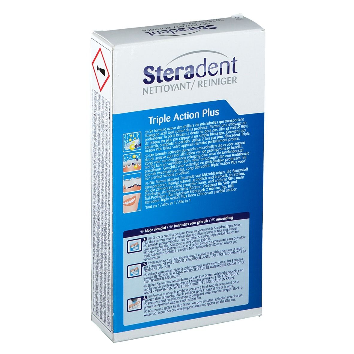 Steradent triple action plus