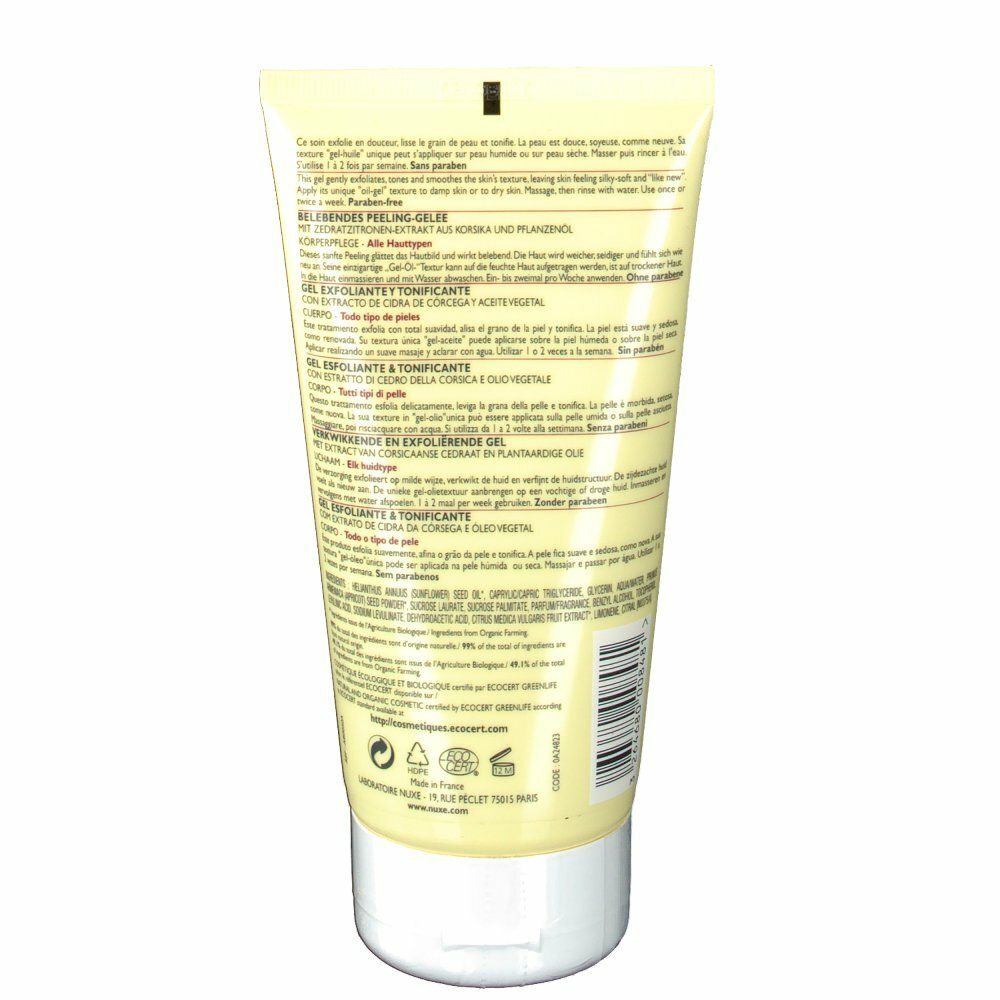 NUXE Bio-Beauté® Gel exfoliant & tonifiant