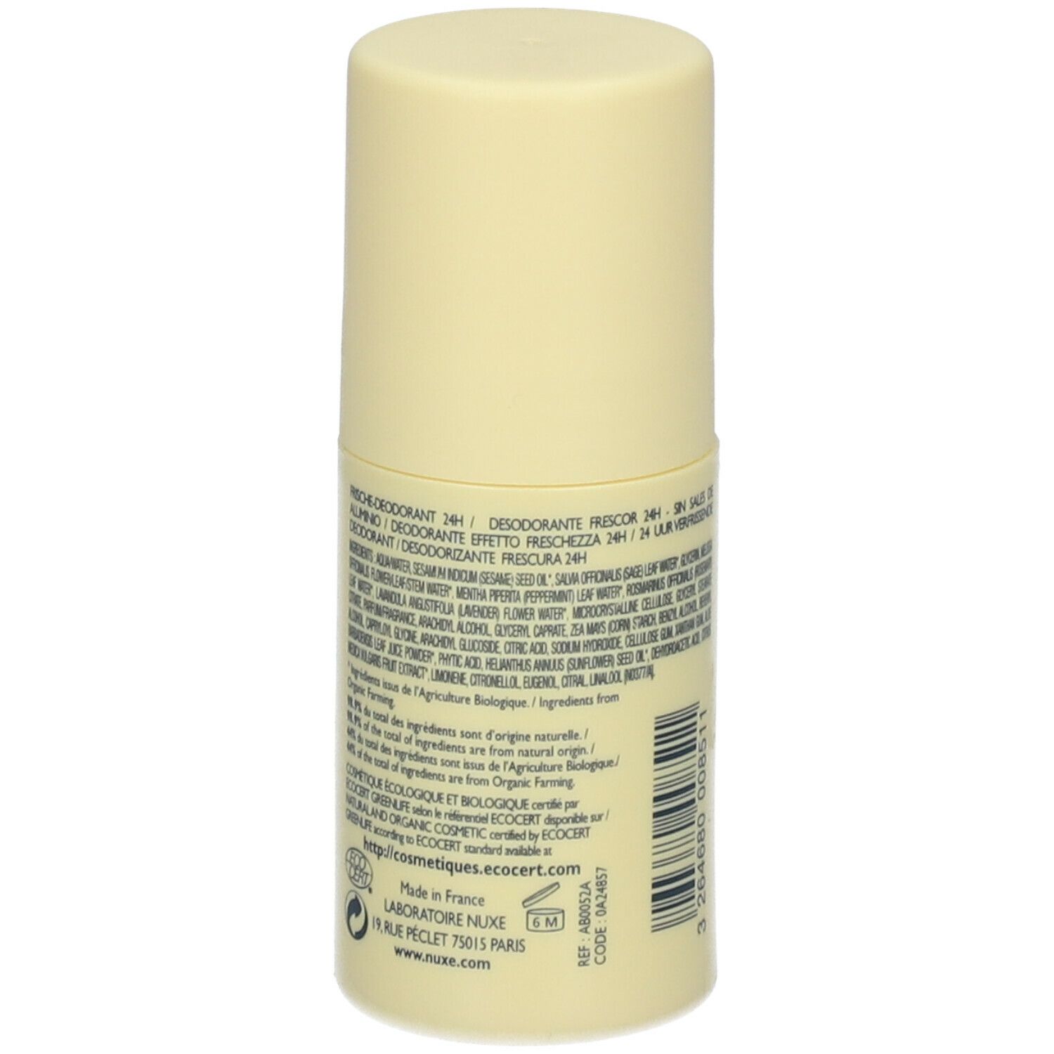 NUXE Bio-Beauté® Déodorant fraîcheur 24H