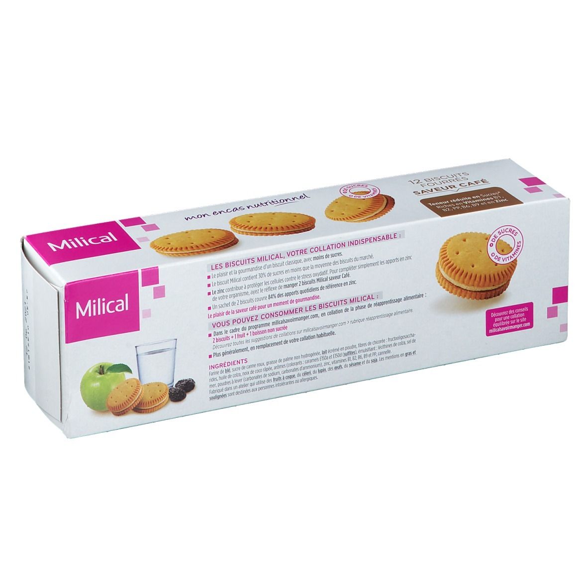 Milical Nutrition biscuits fourrés café