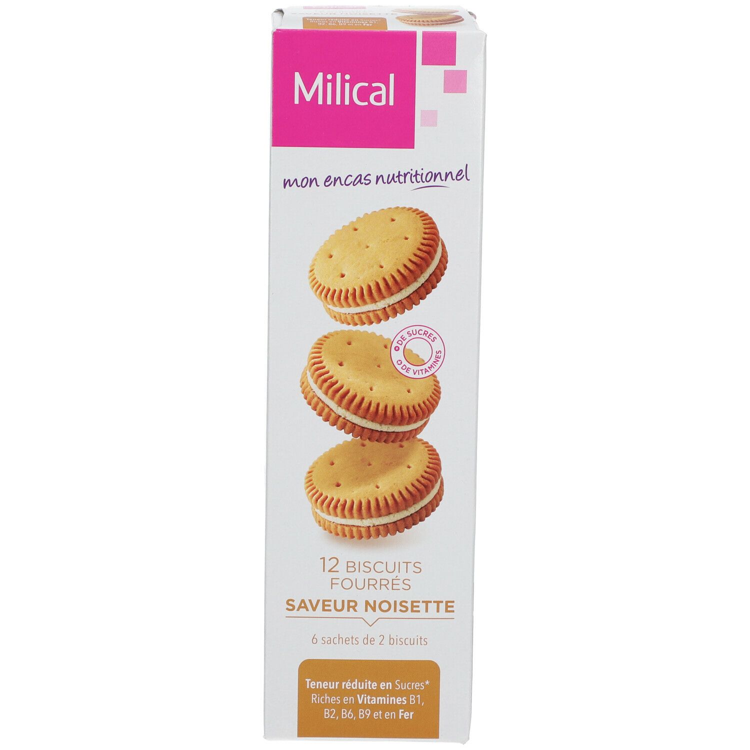 Milical Nutrition Biscuits fourrés Noisette