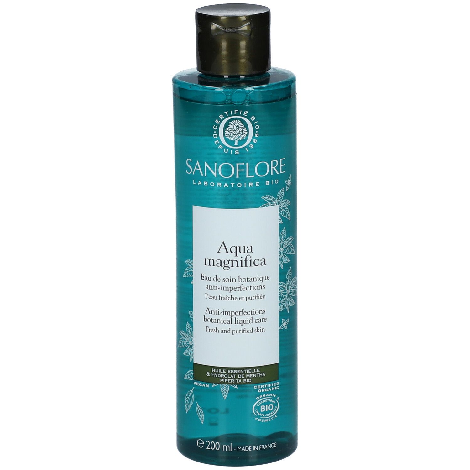 SANOFLORE Aqua magnifica Eau de soin purifiante anti-imperfections certifée Bio 200 ml