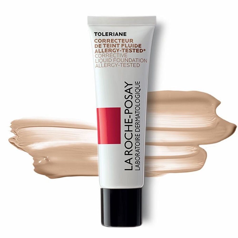 Toleriane Correcteur de teint fluide, tube. Produit appliqué sur la peau. La Roche-Posay.