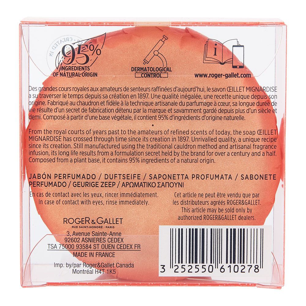 Roger & Gallet Savon Parfumé Œillet Mignardise