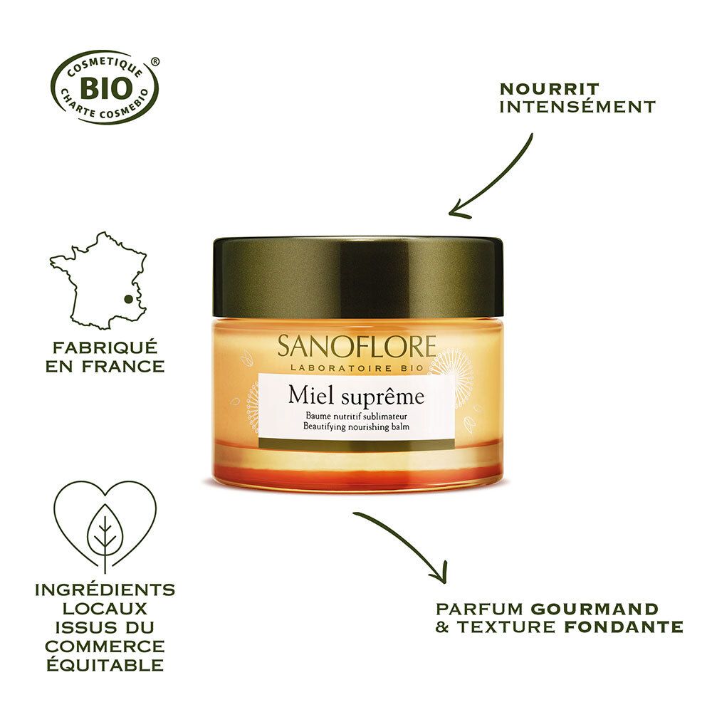 SANOFLORE Miel Suprême Baume nutritif visage certifié bio 50ml
